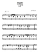 Téléchargez l'arrangement pour piano de la partition de Amen en PDF